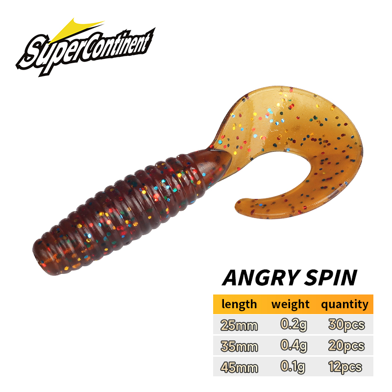 Fishing Equipment Set - เหยื่อปลอมซุปเปอร์คอนติเนนต์ แบบหมุน Angry Spin ขนาด 25