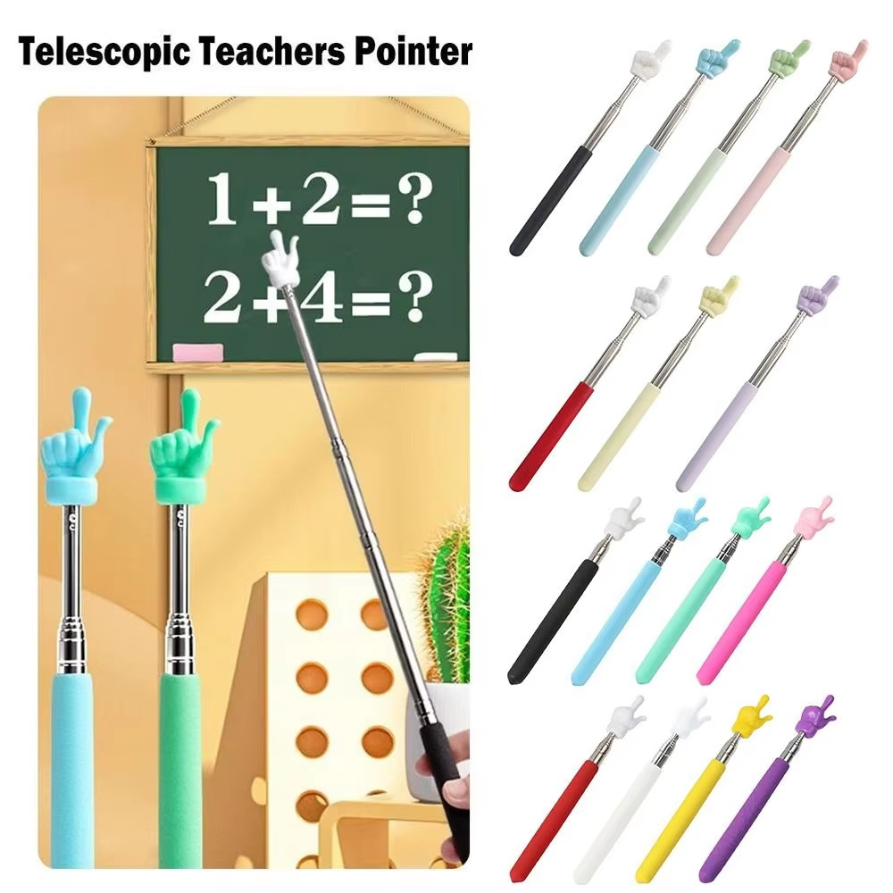 Telescopic Fishing Rod - 1 ชิ้นสแตนเลสสตีล Telescopic Rod ของเล่นนิ้วมือการสอน Stick