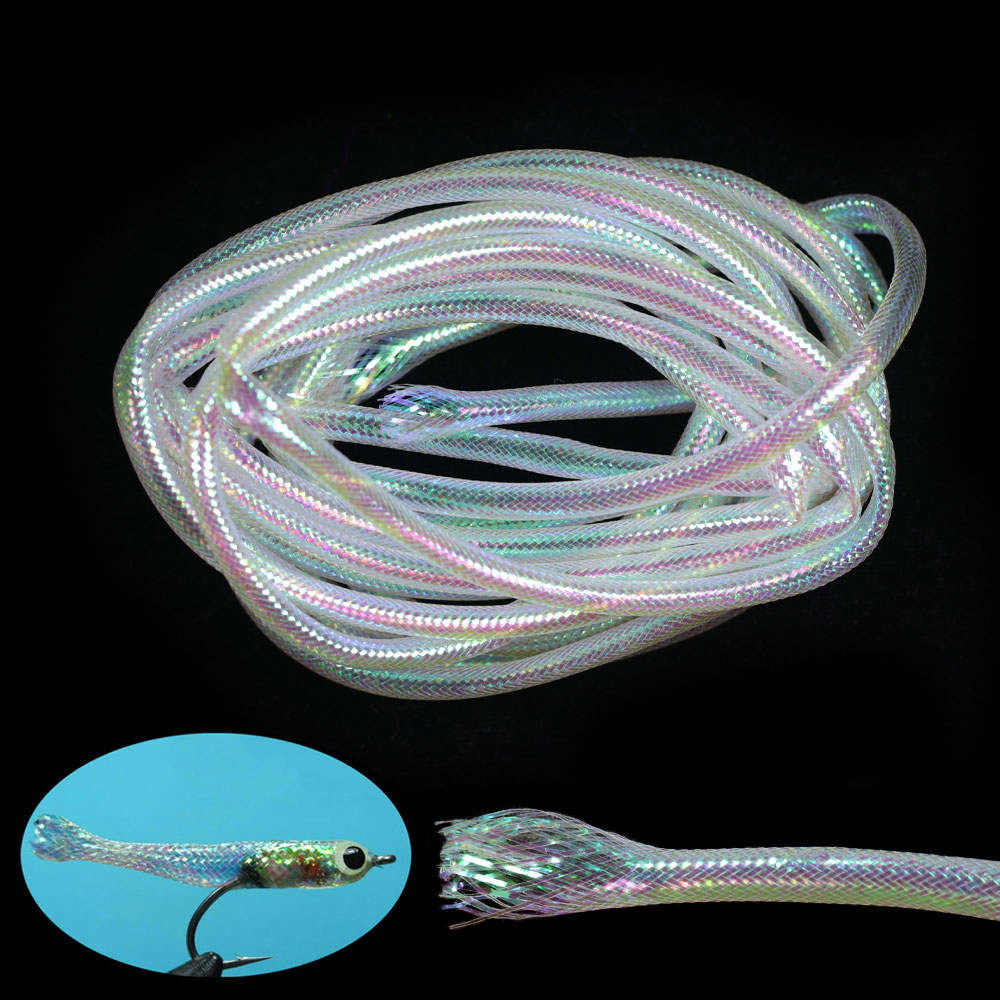 Fishing Equipment Bundle - 4/8m Braided Pearl สีขาว Mylar หลอดประกายปลา