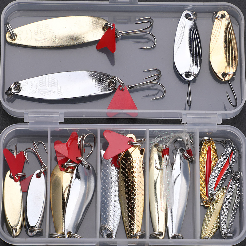 Fishing Equipment Set - ชุดเหยื่อตกปลา 16 ชิ้น ชุดเหยื่อจิ๊กกิ้ง เหยื่อโลหะ สำหรับปลาแบส