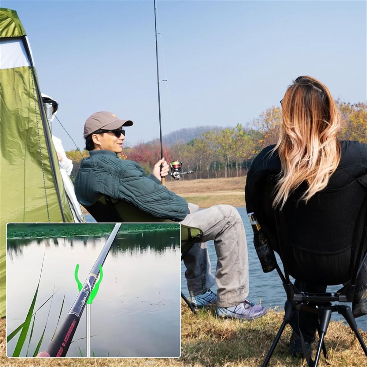[MEGAL SALE]ที่วางคันเบ็ดแบบยื - Telescopic Fishing Rod บทวิจารณ์และราคา