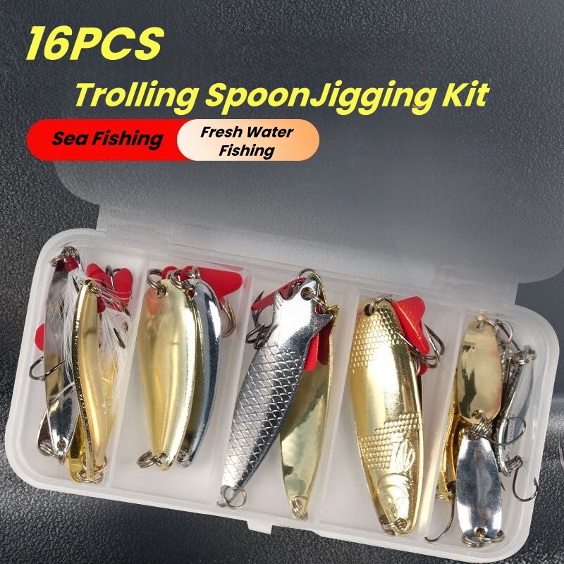 ชุดเหยื่อตกปลา 16 ชิ้น ชุดเหยื - Fishing Equipment Set บทวิจารณ์และราคา