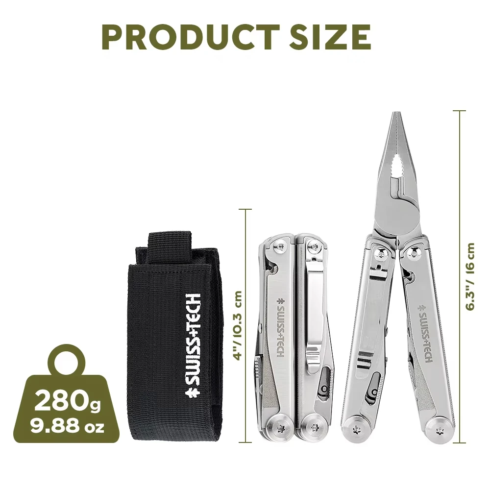 SWISS TECH 18 in 1 Multitool ค - Fishing Equipment Set บทวิจารณ์และราคา
