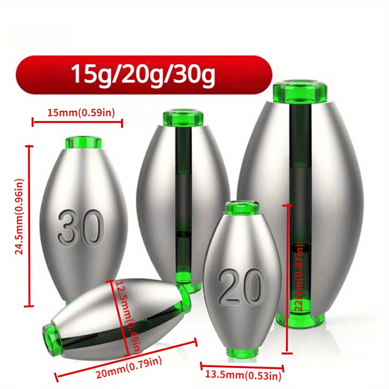 ตะกั่วตกปลาทรงมะกอก 15/20/30 ก - Fishing Equipment Set บทวิจารณ์และราคา