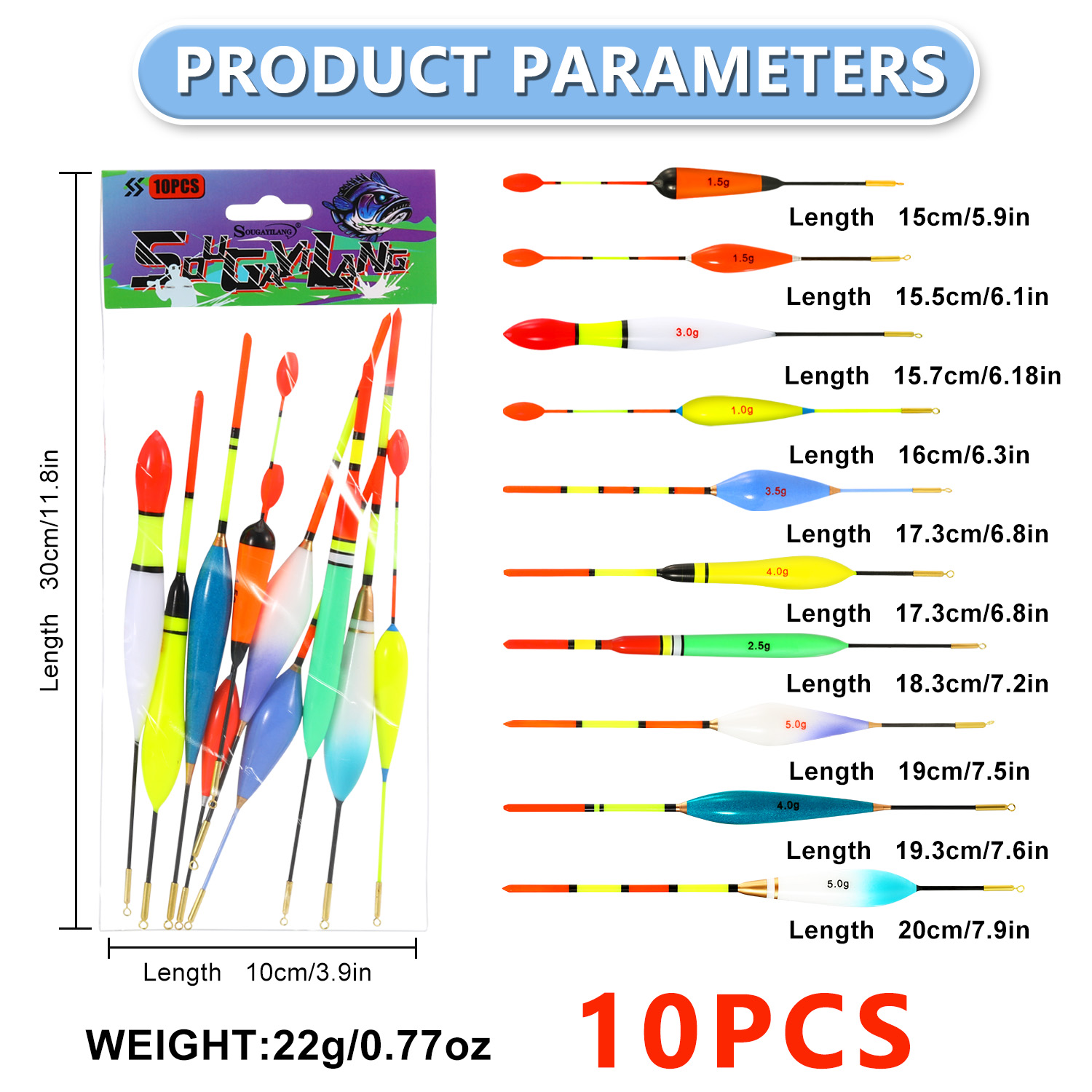 ชุดทุ่นตกปลา EVA 10 ชิ้น 1.5-5 - Fishing Equipment Set บทวิจารณ์และราคา